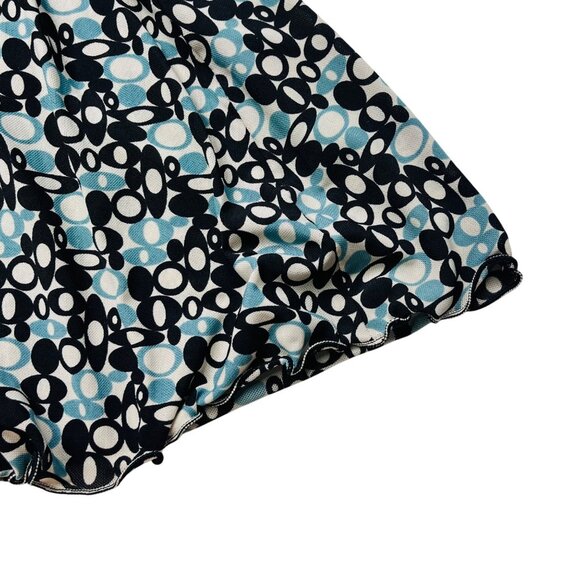 Womens Black & Blue Sleeveless Dress With Circle Pattern - Picture 4 of 9